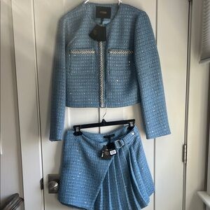 Maje Blue Mini Skirt